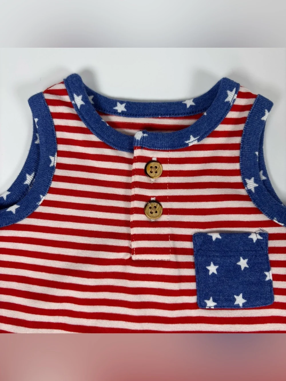 Set of 2 Cat & Jack Baby Americana Striped Short Romper Newborn Matching Twins